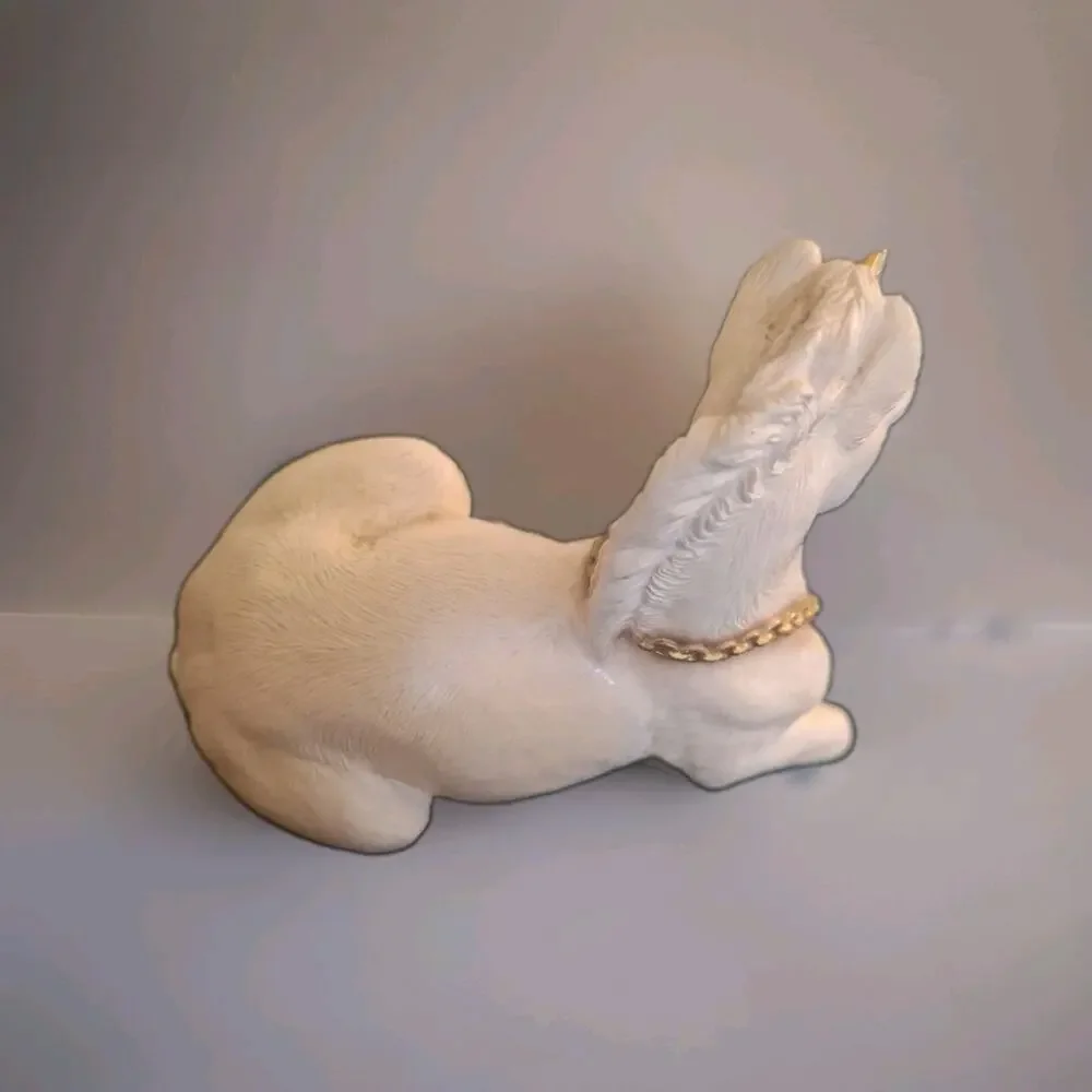 1990 Pena Unicorn Foal Gold Horn And Chain 4” Blue Crystal Windstone Edition